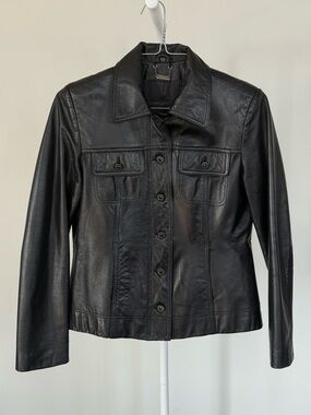 Vintage Danier black leather jacket